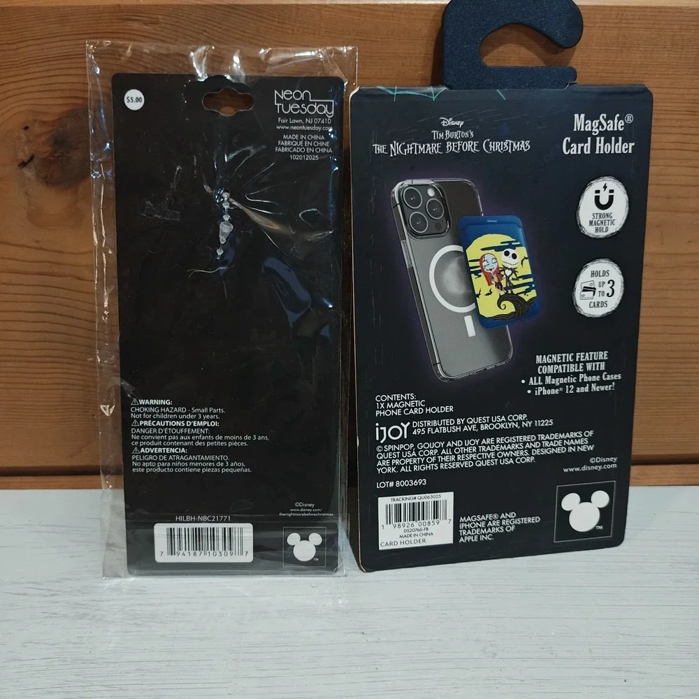Disney Nightmare Before Christmas MagSafe Card Holder & Lip Balm Holder‎ Combo